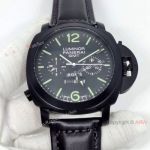 Best Copy Panerai PAM317 Luminor Chrono Monopulsante GMT 44mm So Black